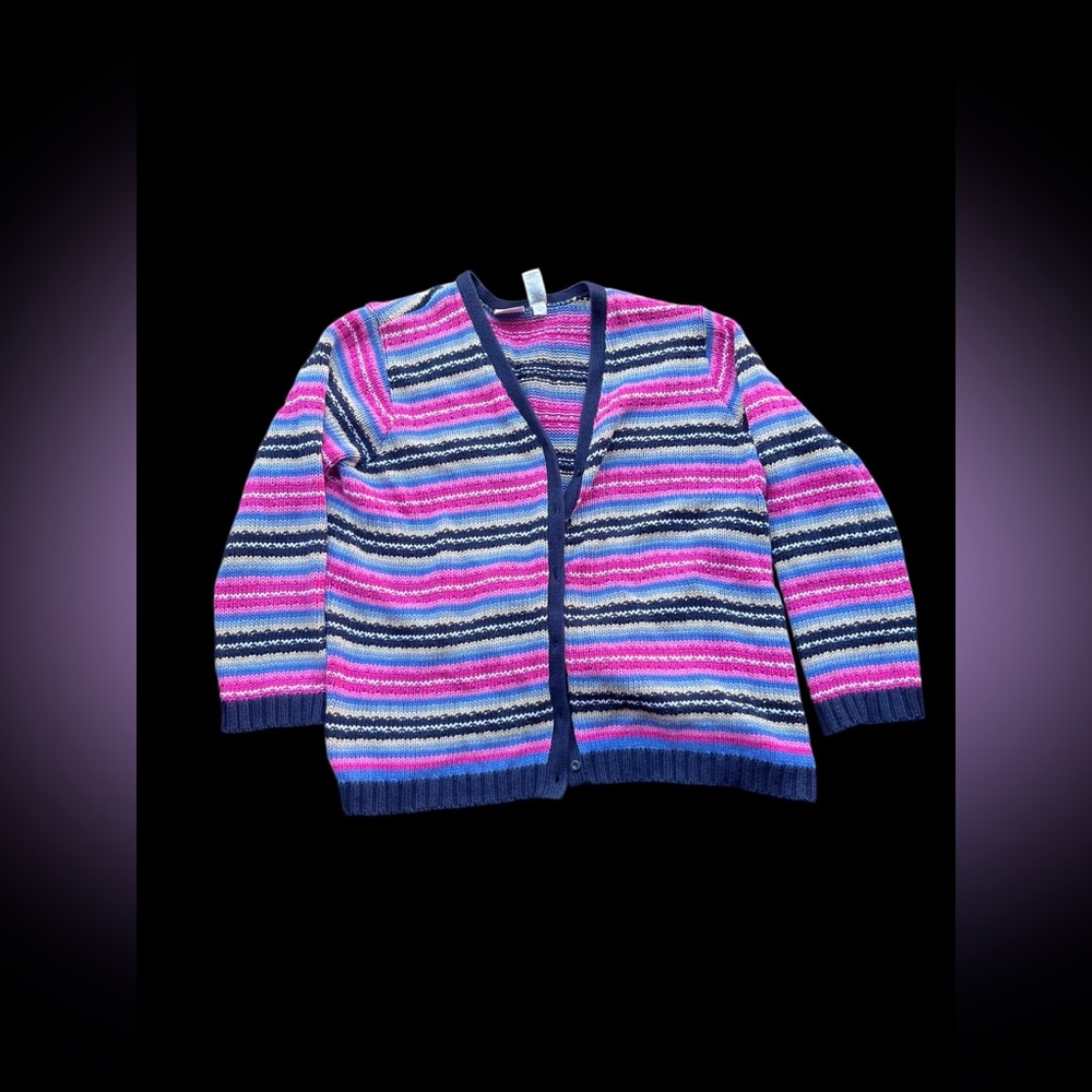 Multi-Coloured Striped Cardigan